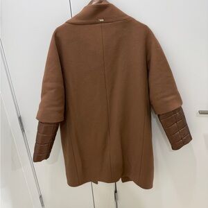 Herno Brown Cape with Quilted Sleeves LIKE NEW